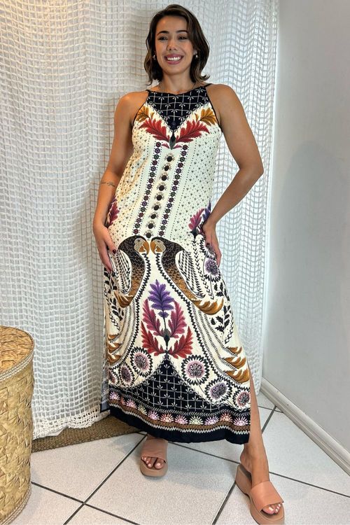 Vestido midi tapete de arara Farm