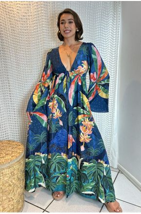 Vestido cropped rio de mosaico Farm