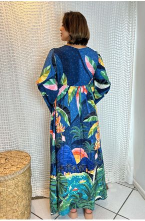 Vestido cropped rio de mosaico Farm