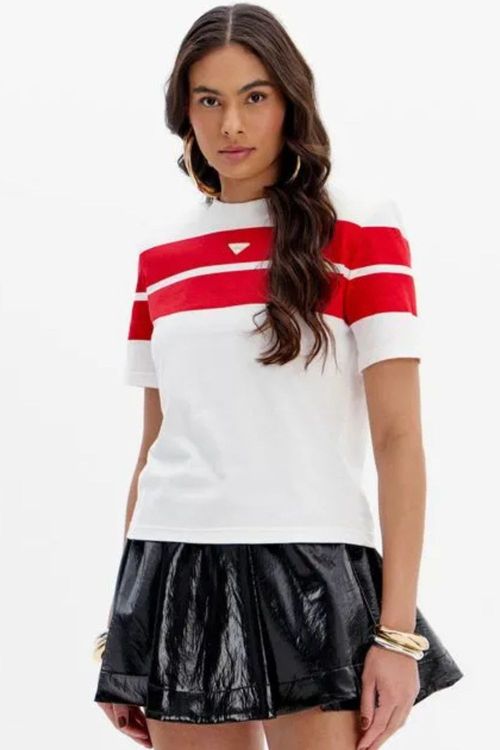 Blusa-T-shirt-Manga-Curta-Listras-Lanca-Perfume