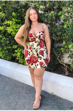 Vestido curto rosalia Farm