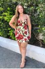 Vestido curto rosalia Farm