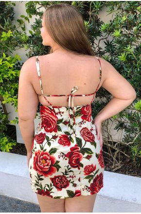 Vestido curto rosalia Farm