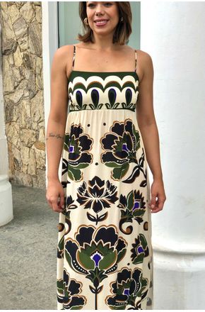 Vestido Cropped Floral Arabes Farm