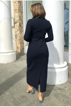 Vestido-gola-alta-preto-Animale
