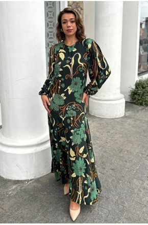Vestido Longo MG Beatrice Floral Farm