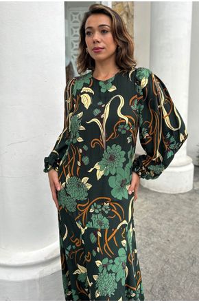 Vestido Longo MG Beatrice Floral Farm