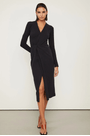 Vestido-Midi-Decote-v-Manga-Longa-Preto
