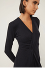 Vestido-Midi-Decote-v-Manga-Longa-Preto-2