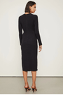 Vestido-Midi-Decote-v-Manga-Longa-Preto-3