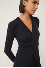 Vestido-Midi-Decote-v-Manga-Longa-Preto-2