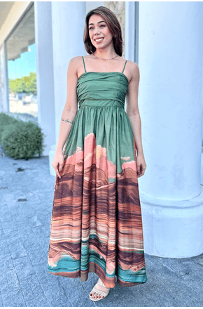 Vestido-midi-dunas-verde-Farm