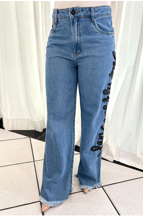 Calça Jeans Full Leght Relaxed High Lança Perfume