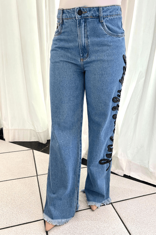 Calça Jeans Full Leght Relaxed High Lança Perfume