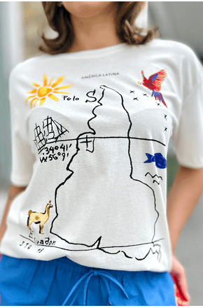 T-shirt-media-America-latina-off-white-Farm1