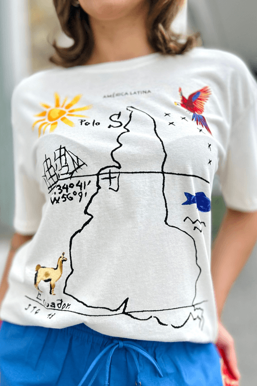 T-shirt-media-America-latina-off-white-Farm1