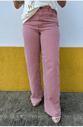 Calça sarja listra burburinho Farm