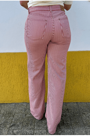 Calça sarja listra burburinho Farm