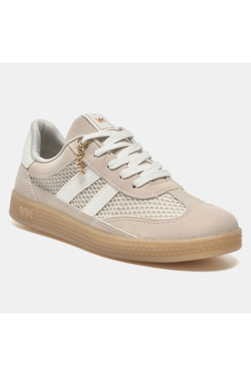 Tenis-Casual-Bege-e-branco-Via-Marte